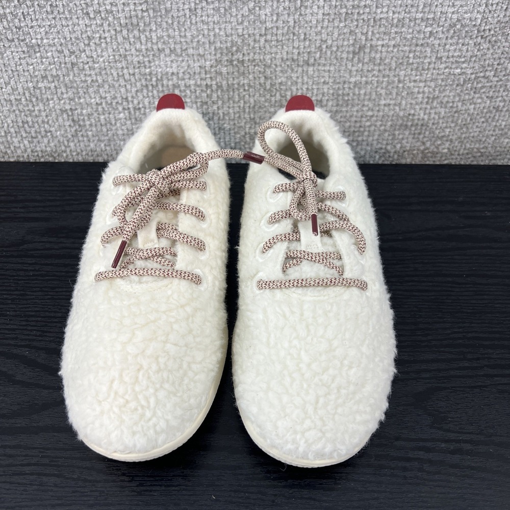 Allbirds Wool Lounger Kids 4 Cream Excellent Sherpa‎ Fleece Low Top Sneakers